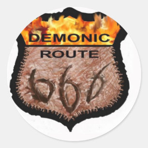 Adesivo Rota demoníaco 666