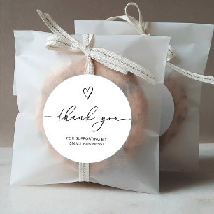 Adesivo Roteiro de Agradecimento Coração Pequena Empresa