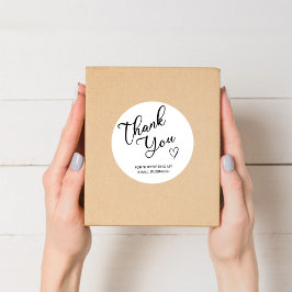 Adesivo Roteiro de Agradecimento Coração Pequeno Negócio