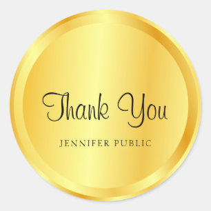 Adesivo Roteiro de aparência metálica dourada falsa elegan