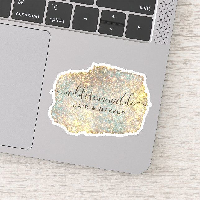 Adesivo Roteiro de Assinatura Holográfico Glam Moderno Bri (Detalhe)