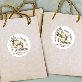 Adesivo Roteiro de Reunião de Família Aquarela Nome da Árv