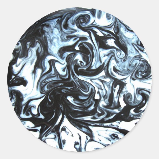 Adesivo Roteiro de tinta azul e preta (Frente)