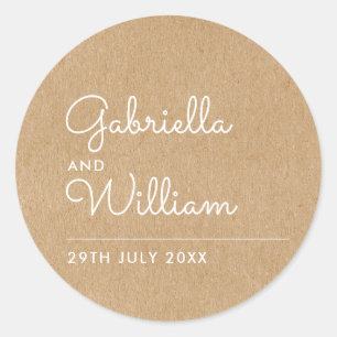 Adesivo Roteiro Natural Rustic Kraft Favor