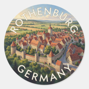 Adesivo Rothenburg Alemanha Cidade Medieval Amuralhada