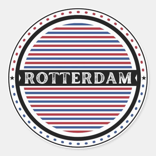 Adesivo Rotterdam City Pride Emblem – Dutch Identity (Frente)