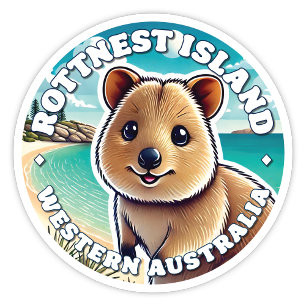 Adesivo Rottnest Island, oeste da Austrália Quokka Sticker