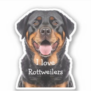 Adesivo Rottweiler Cachorros Cortados