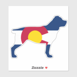 Adesivo Rottweiler Colorado Flag