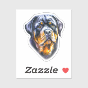 Adesivo Rottweiler de Aquarela