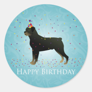 Adesivo Rottweiler - Design de aniversário