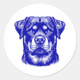Adesivo Rottweiler Dog Face - Line Art