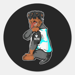 Adesivo Rottweiler Eu Amo Mamãe Tatuagem Rottie Mama Cacho