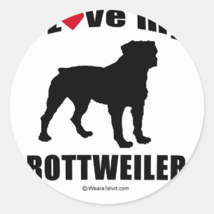 ADESIVO ROTTWEILER: "EU AMO MEU ROTTWEILER"