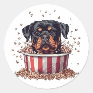 Adesivo Rottweiler Filme de Cachorro Pipoca