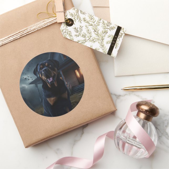 Adesivo Rottweiler Halloween Scary (Presentear)