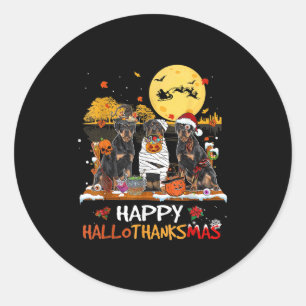 Adesivo Rottweiler Happy Hallothanksmas Halloween Thanksgi