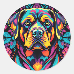 Adesivo Rottweiler Negrito Cão Vibrante