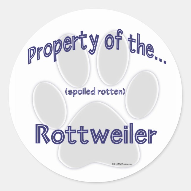 Adesivo Rottweiler Property Sticker (Frente)