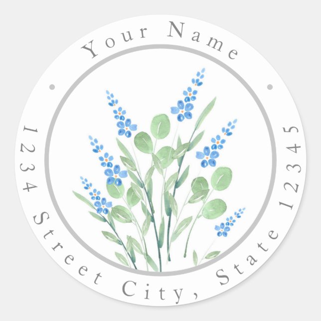 Adesivo Rotulagem de Buquês de Flores Selvagens de Aquarel (Frente)