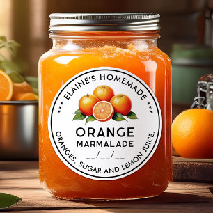 Adesivo Rotulagem de conservas de marmelada laranja caseir