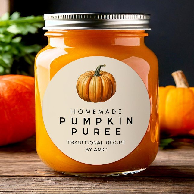 Adesivo Rotulagem de conservas de puré de abóbora (Criador carregado)