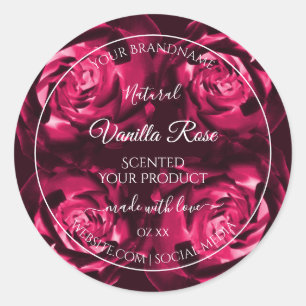 Adesivo Rotulagem de embalagem do produto rosa-Floral Rosa