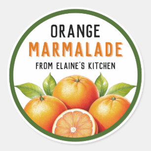 Adesivo Rotulagem de marmelada de laranja
