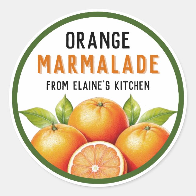 Adesivo Rotulagem de marmelada de laranja (Frente)