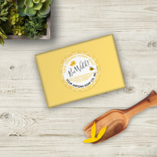 Adesivo Rotulagens de sabão de mel para a flor de abelhas