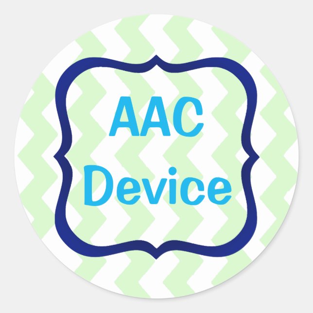 Adesivo rótulo AAC verde (Frente)