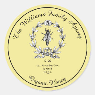 Adesivo Rótulo Apiário de Mel de Abelhas  Mel orgânico