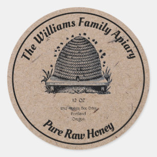 Adesivo Rótulo Apiário de Mel de Honeybee Honey Jar   Mel 