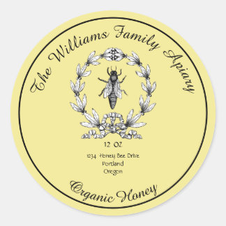 Adesivo Rótulo Apiário de Mel de Honeybee Honey Jar | Mel 