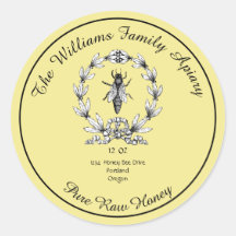 Rótulo Apiário de Mel de Honeybee Honey Jar | Mel 