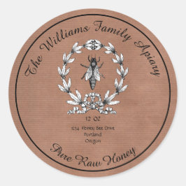 Adesivo Rótulo Apiário de Mel de Honeybee Honey Jar | Mel 