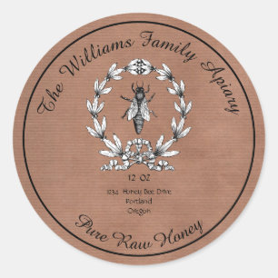 Adesivo Rótulo Apiário de Mel de Honeybee Honey Jar   Mel 