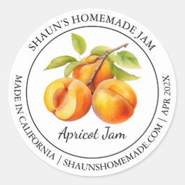 Adesivo Rótulo Apricot Jam Modern