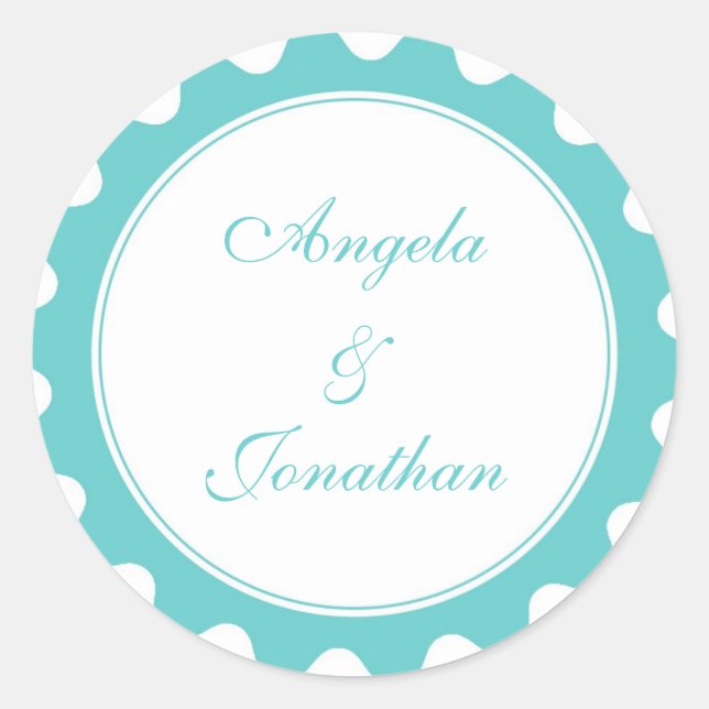Adesivo Rótulo azul-pétala azul-pétala do casamento, nome  (Frente)