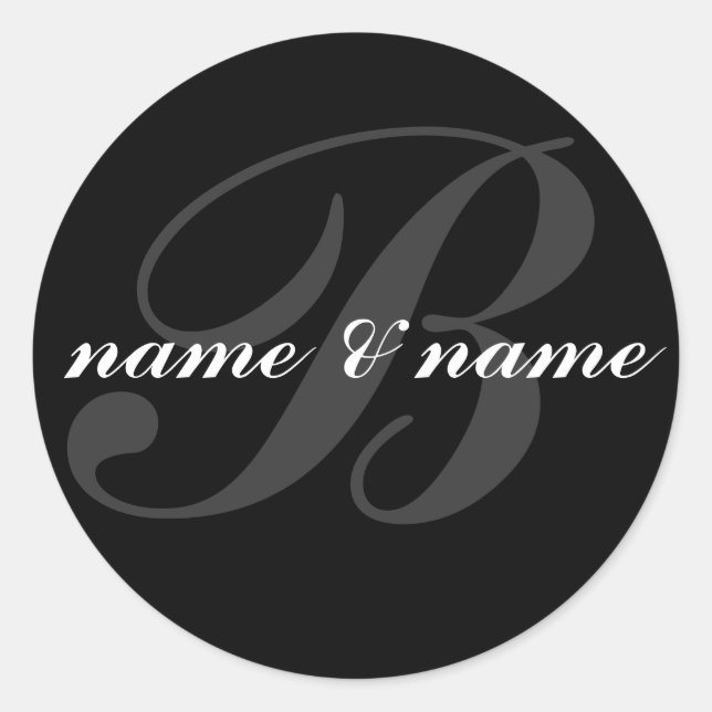 Adesivo Rótulo "b" do monograma (Frente)