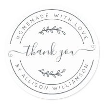 Rótulo Caseiro Com Amor Obrigado