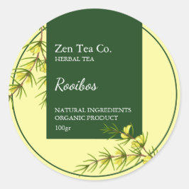 Adesivo Rótulo Comercial de Chá de Ervas Rooibos