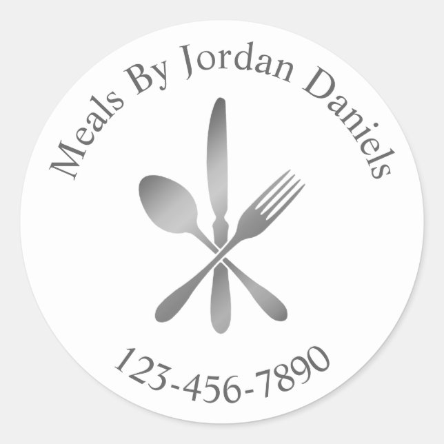 Adesivo Rótulo Comercial de Chef Pessoal de preparo de ref (Frente)