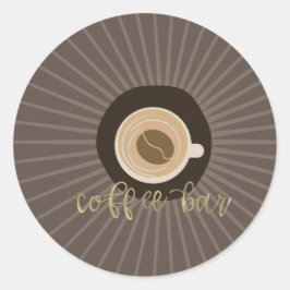 Adesivo Rótulo Comercial do Bar de Café Compre