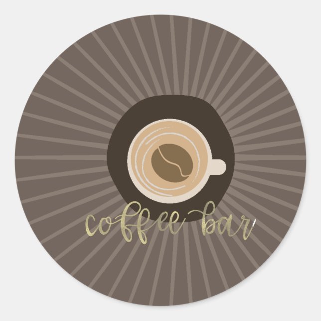 Adesivo Rótulo Comercial do Bar de Café Compre (Frente)