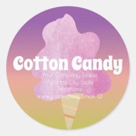 Adesivo Rótulo Comercial do Compro Cotton Candy