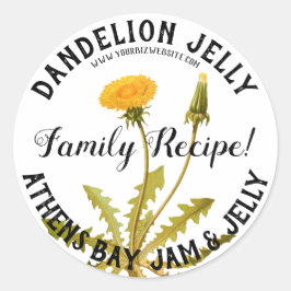 Adesivo Rótulo comercial do produto Dandelion Jelly
