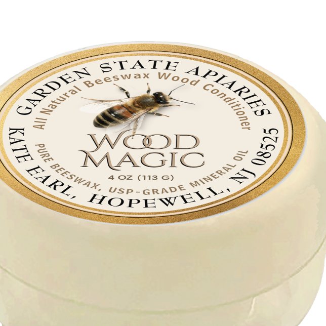 Adesivo Rótulo Condicionador de Madeira de Cerveja de Abel (Criador carregado)