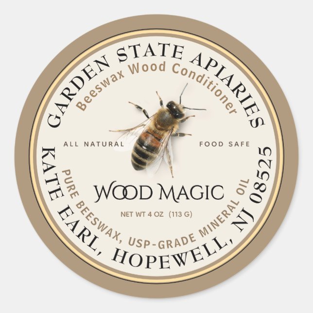 Adesivo Rótulo Condicionador de Madeira de Cerveja de Abel (Frente)