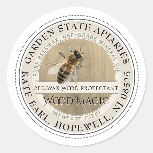 Adesivo Rótulo Condicionador de Madeira de Cerveja de Abel (Frente)